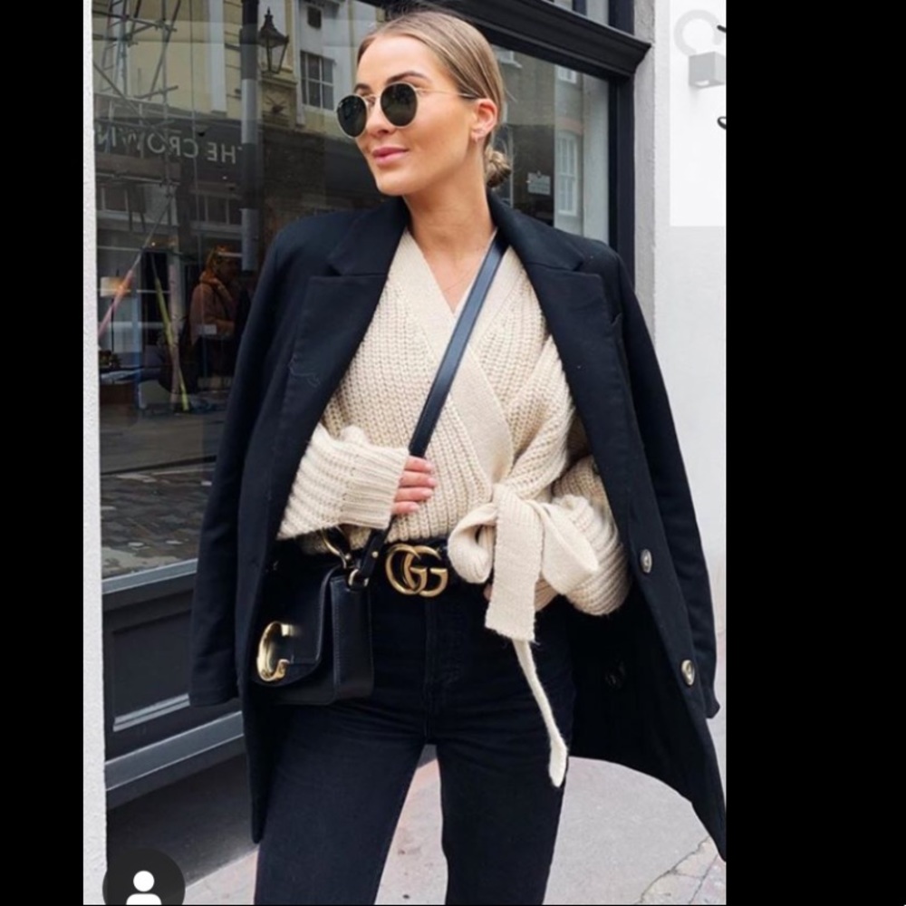 Zara Cropped Belted Cardigan